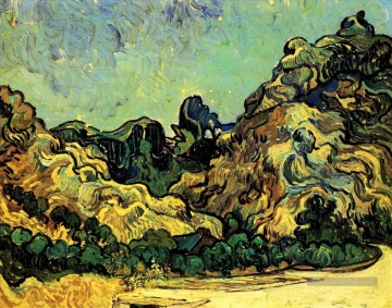 Montagne Galerie - Montagnes à Saint Remy avec Dark Cottage Vincent van Gogh